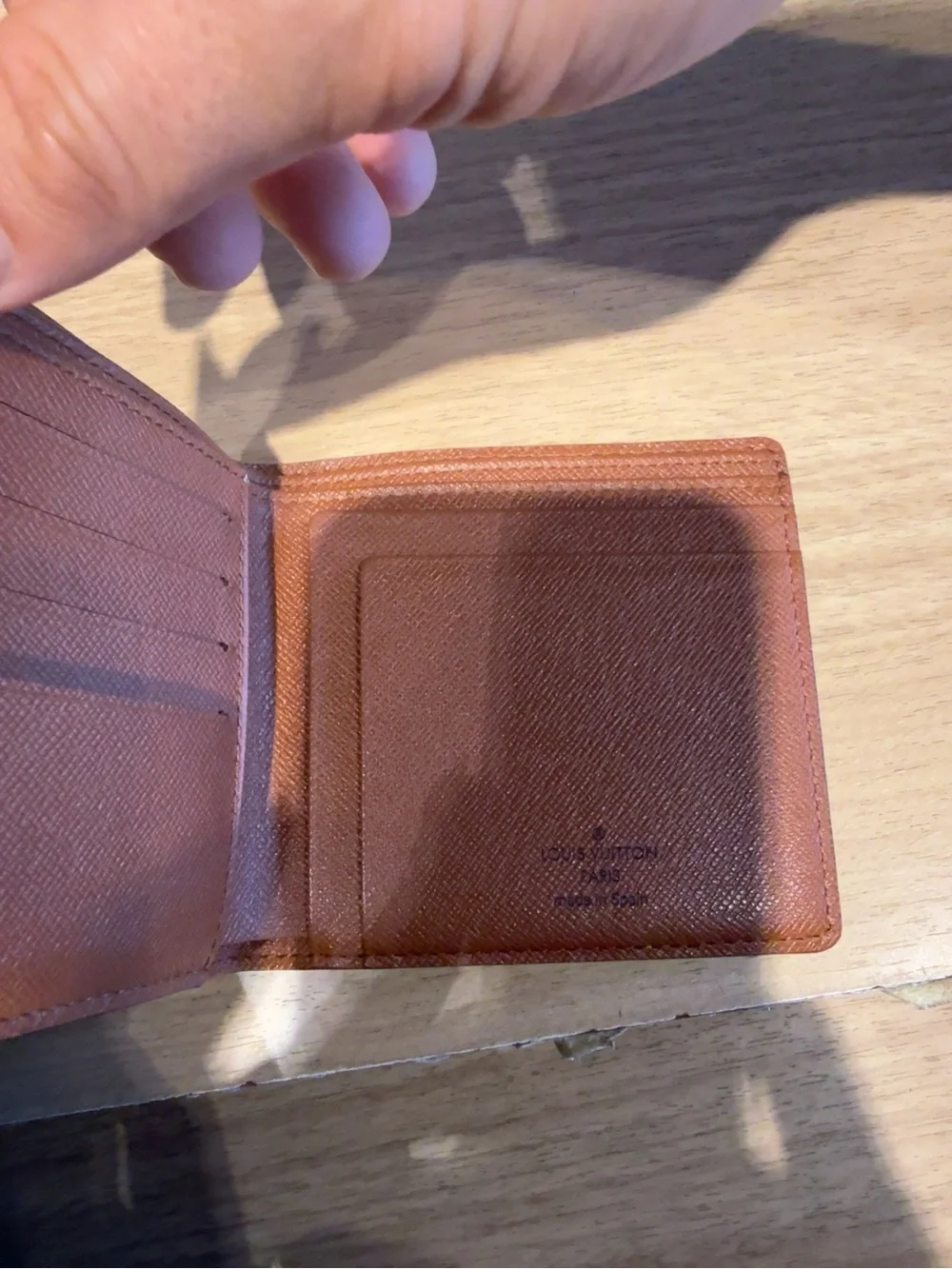 Louis Vuitton Monogram Canvas Money Clip in Brown and Gold